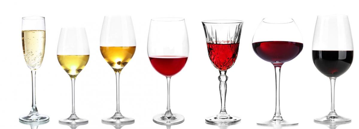 I diversi tipi di calice da vino