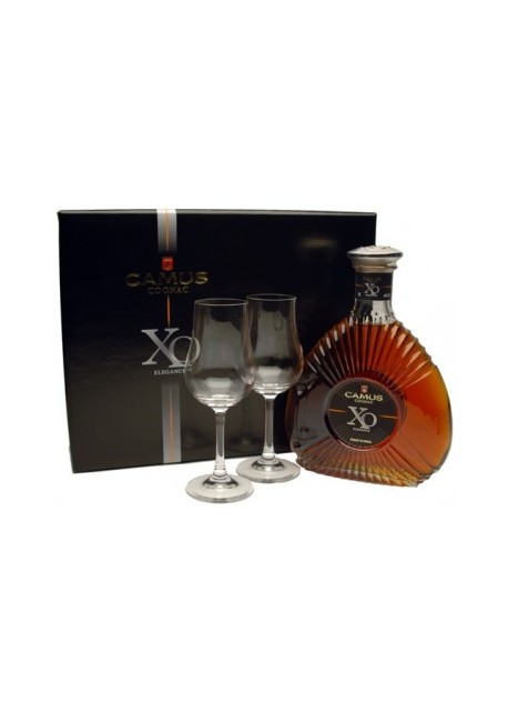 Cognac XO Elegance con bicchieri Camus 0,70 lt.