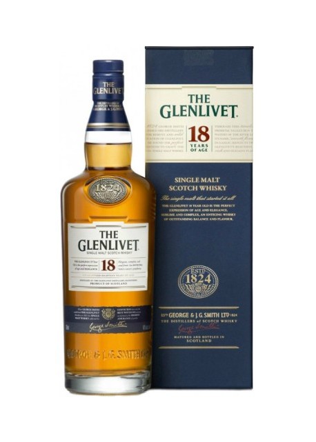 Whisky The Glenlivet Single Malt 18 anni 0,70 lt.