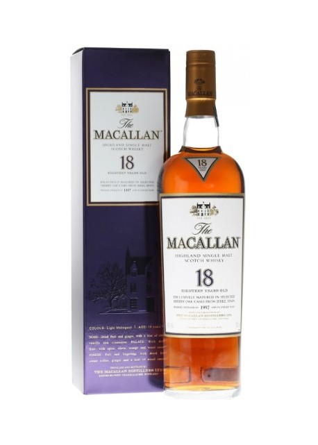 Whisky The MacAllan Single Malt Sherry 18 0,70 lt.