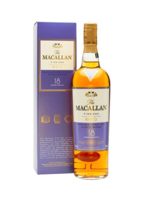 Whisky The MacAllan Fine Oak Triple Cask Matured 18 0,70 lt.