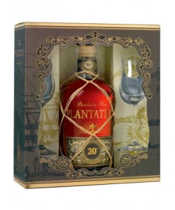 Rum Plantation Barbados 20 Anniversario XO Gift Box con Bicchieri 0,70 lt.