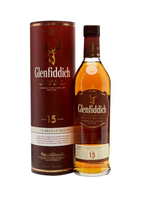 Whisky Glenfiddich Single Malt 15 anni Solera Reserve 0,70 lt.