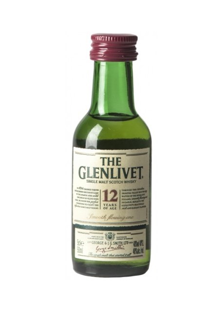 Whisky Glenlivet 12 anni Single Malt Mignon 0,05 cl.