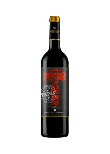 Tempranillo Tapas Marques de la Concordia 2015,75 lt.