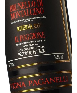 Brunello di Montalcino DOCG Il Poggione Riserva Vigna Paganelli 2007