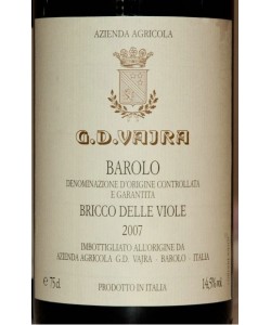 Barolo DOCG G.D.Vajra Bricco delle Viole 2007
