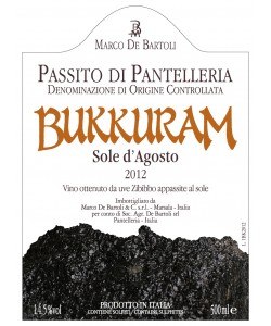 Passito di Pantelleria DOC Marco De Bartoli Bukkuram Sole d'Agosto 2012