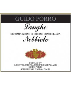 Etichetta Langhe Nebbiolo DOC Guido Porro 2014