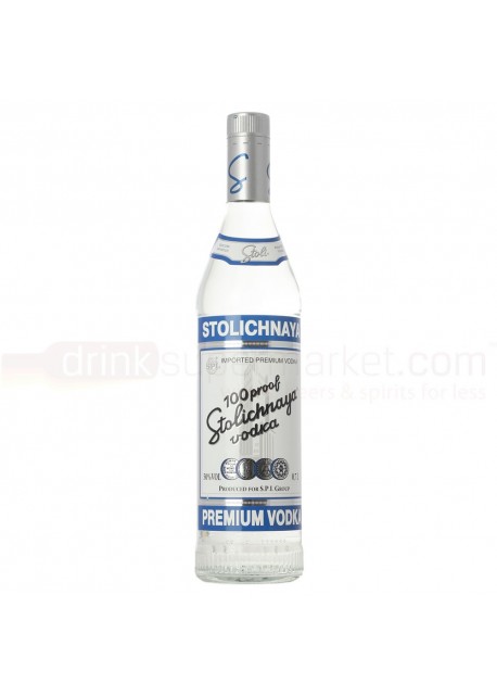 Vodka Stolichnaya 100 Proof Premium Blue