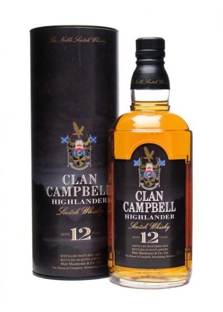 Scotch Whisky Clan Campbell Highlander 12 Years Blended