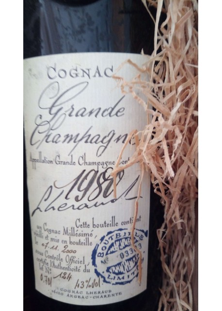 Cognac Grande Champagne Lheraud 1980