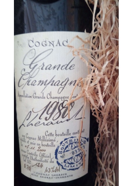 Cognac Grande Champagne Lheraud 1980