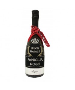 Prosecco De Faveri 0,75 l - Bottiglia personalizzata per auguri di Natale