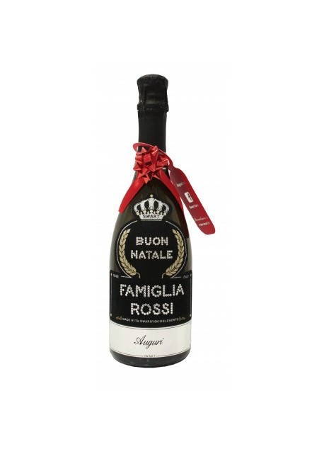Prosecco De Faveri 0,75 l - Bottiglia personalizzata per auguri di Natale