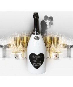 Jéroboam personalizzata con Swarovski Spumante Astoria - Auguri di Matrimonio con Nomi Sposi e Data