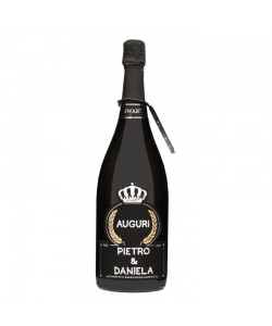 Magnum personalizzato con Swarovski Prosecco DOC De Faveri Extra Dry - Auguri di Compleanno con età e nome