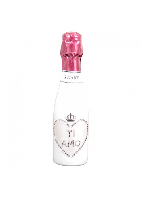 Bottiglia personalizzata con Swarovski - San Valentino