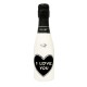 Bottiglia personalizzata con Swarovski - San Valentino I LOVE YOU