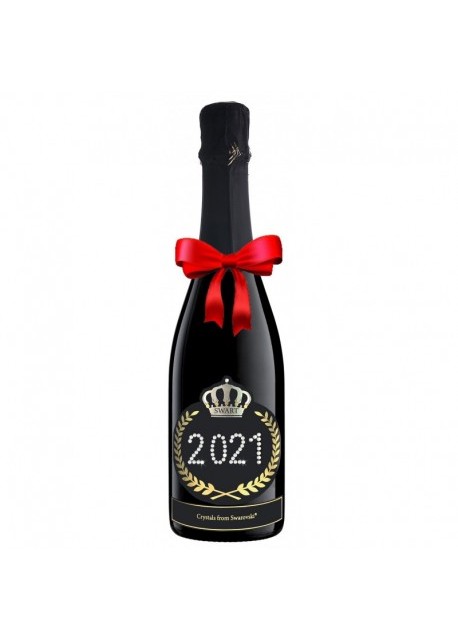 Bottiglia personalizzata con Swarovski Capodanno 2021