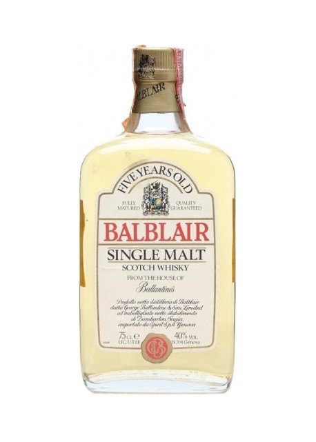Whisky Balblair Pure Malt 5 Anni 0,70 lt.