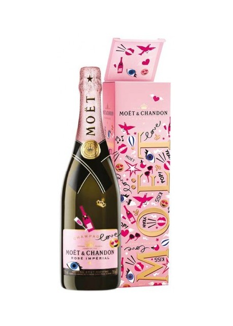 Champagne Moet & Chandon Rosè Imperial Brut Love 0,75 lt.