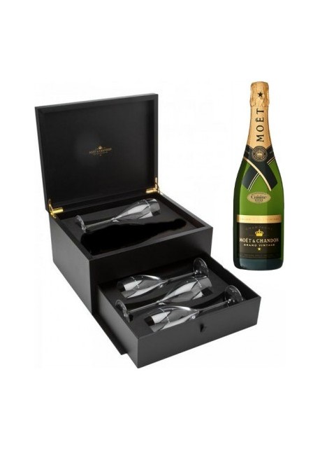 Champagne Moet & Chandon Grand Vintage 2003 con 4 Flutes 0,75 lt.