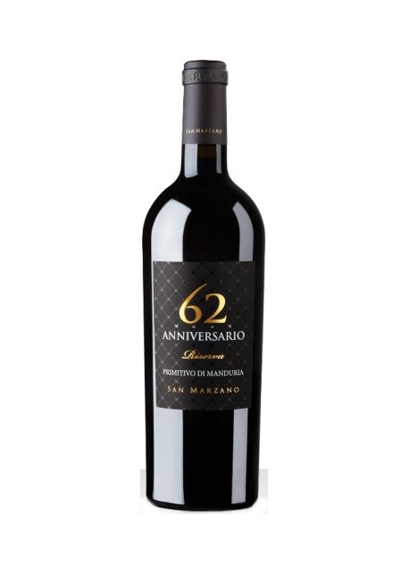 Primitivo di Manduria Cantine San Marzano Anniv.62 Riserva 2017 0,75 lt.