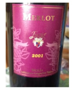 Vendita online Merlot Fazio 2001 0,75 lt.