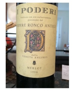 Vendita online Merlot I Poderi Tenuta Angoris 1996 0,75 lt.