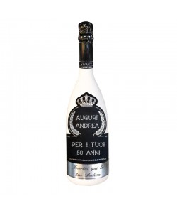 Vendita online Bottiglia personalizzata con Swarovski Spumante Brut Astoria - Auguri di compleanno con nome e dedica