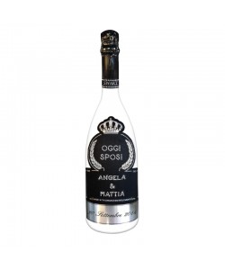 Vendita online Bottiglia personalizzata con Swarovski Spumante Astoria - Auguri di Matrimonio con oggi sposi,nomi e dedica
