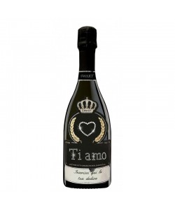 Vendita online Bottiglia personalizzata con Swarovski - Auguri di San Valentino con simbolo, testo e dedica