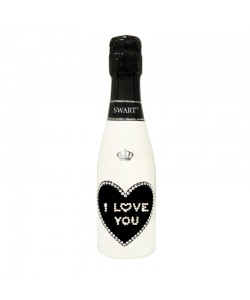 Vendita online Bottiglia personalizzata con Swarovski - San Valentino I LOVE YOU