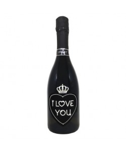 Vendita online Bottiglia personalizzata con swarovski Vino Spumante Extra Dry -San Valentino