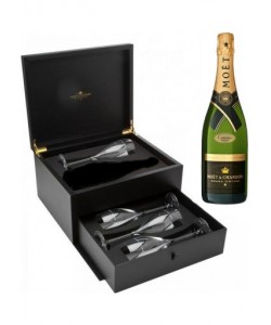 Vendita online Champagne Moet & Chandon Grand Vintage 2003 con 4 Flutes 0,75 lt.