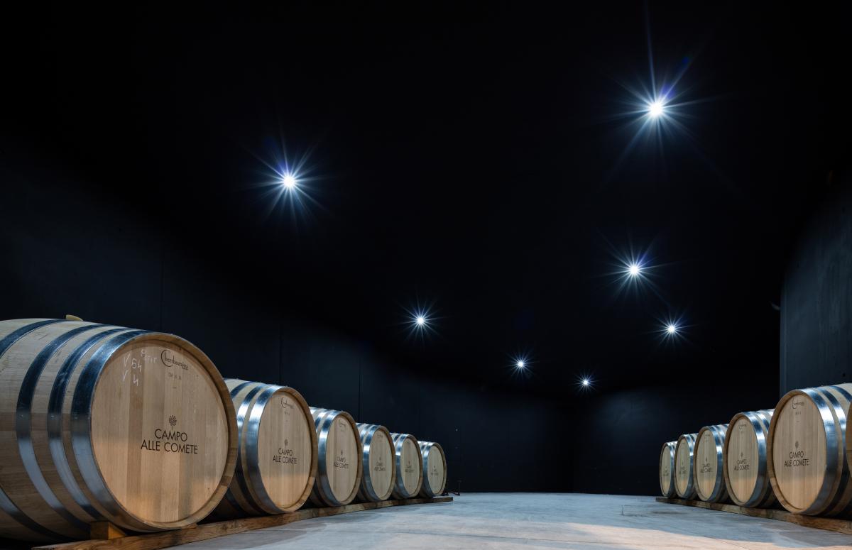 La cantina Campo alle Comete a Bolgheri interno