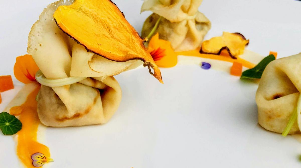 Fagottini ripieni con porcini e zucca