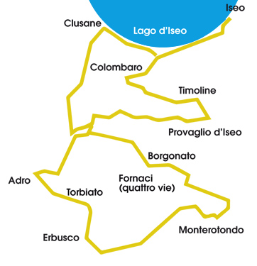 Il percorso giallo della Franciacorta