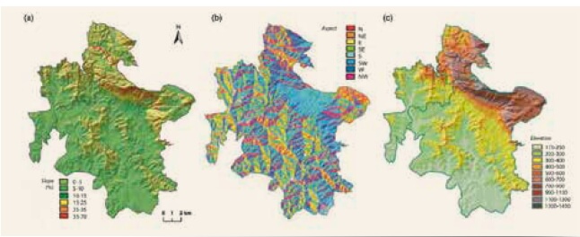 Mappe di pendenza sul mare del Cesanese