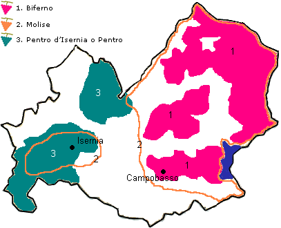 mappa vini in Molise