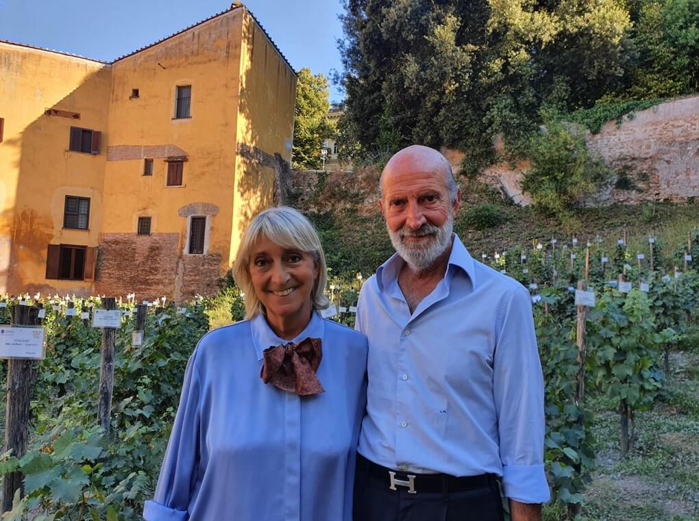 Luca e Francesca Romana Maroni, ideatori della Vendemmiata Romana 2023