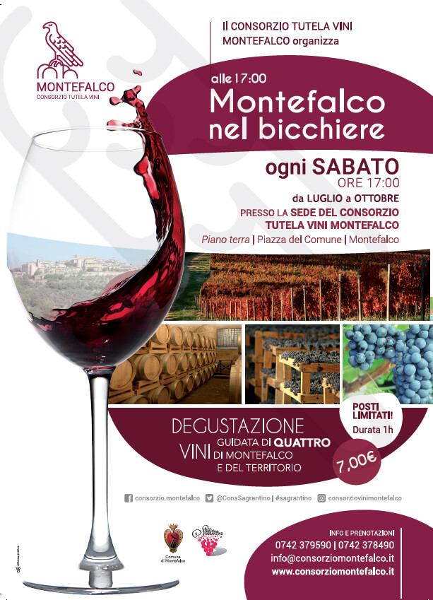 Dall'11 Luglio tornano le degustazioni a “Montefalco nel Bicchiere”