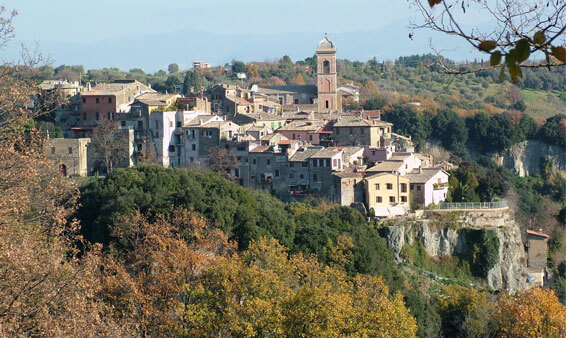 Panorama su Morlupo, una delle cittadine che producono il Bianco Capena DOC