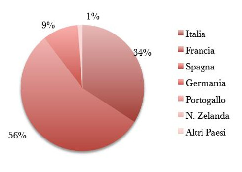 Grafico 6. Quota di mercato import spumanti in valore | Gennaio-Febbraio 2017 Fonte: Italian Food &Wine Institute