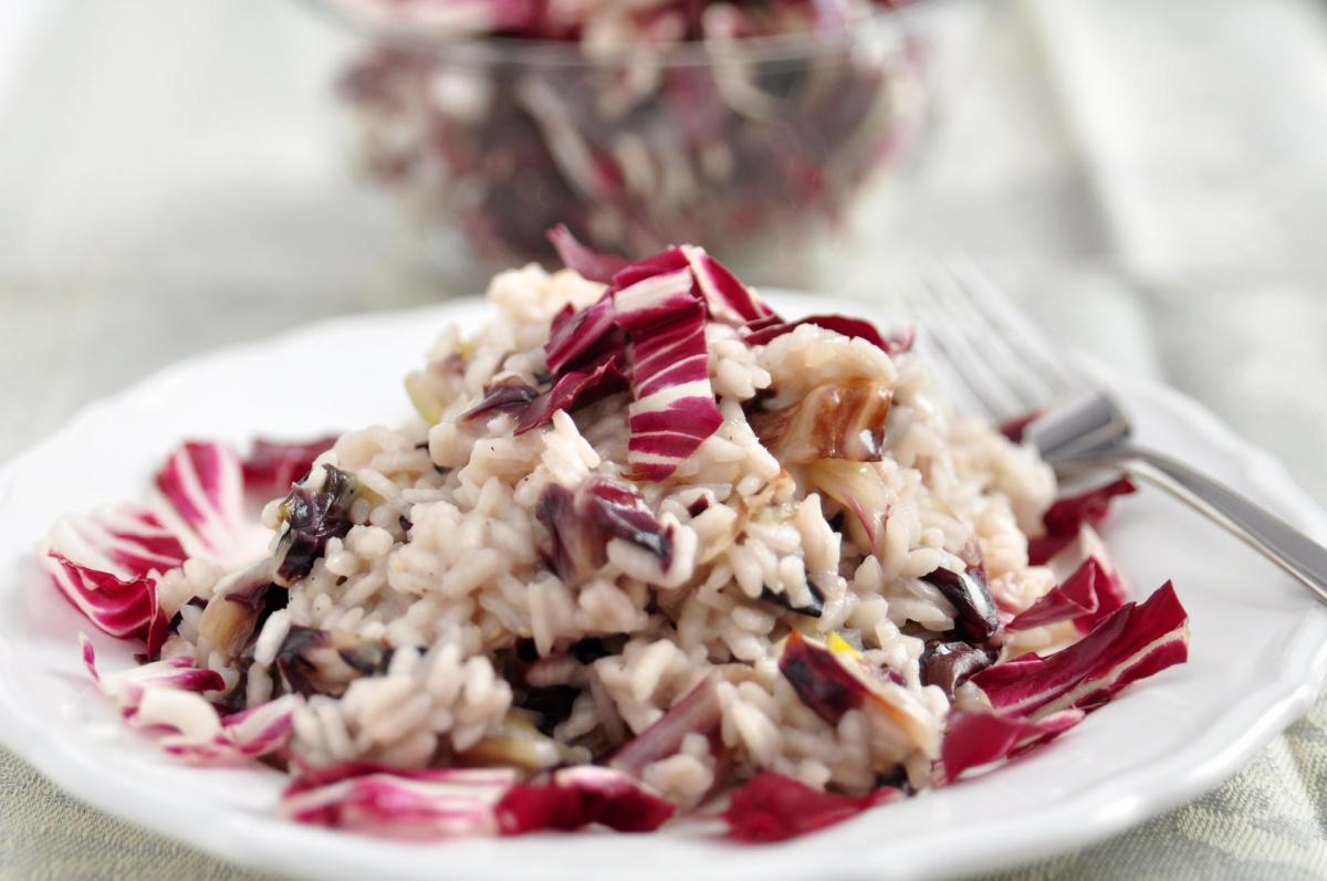 risotto radicchio e gongorzola