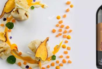 Abbinamento vino bianco anfora fagottini porcini zucca