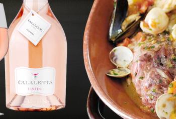 zuppa di pesce e vino rosato matrimonio perfetto