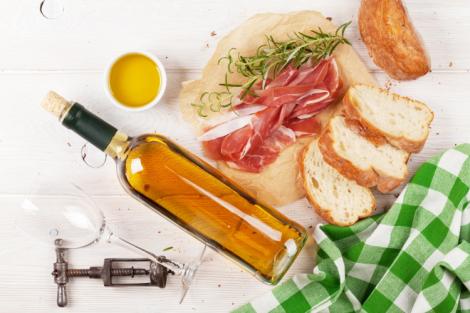 Come abbinare il vino a cibi conditi con olio
