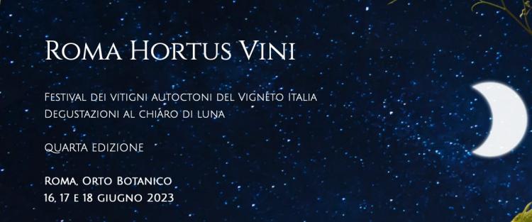 Roma Hortus Vini 2023: dal 16 al 18 giugno all'Orto Botanico